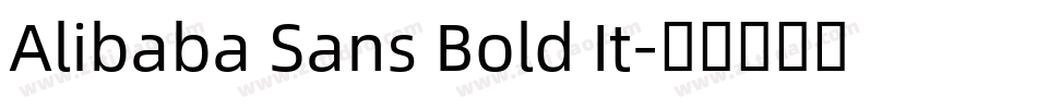 Alibaba Sans Bold It字体转换